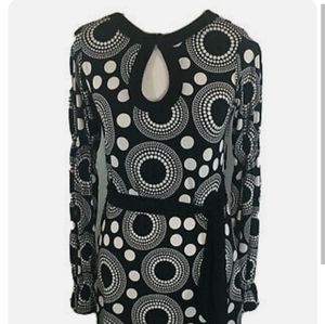 Bisou Polka Dot Keyhole Dress